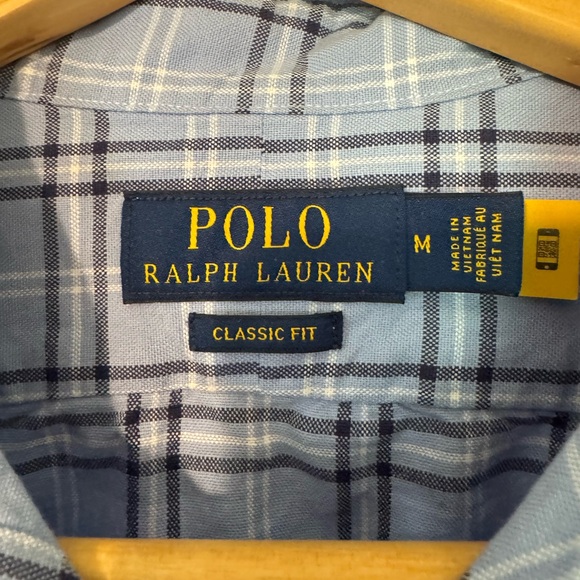 Polo by Ralph Lauren Men's Blue Plaid Shirt - Picture 3 of 3